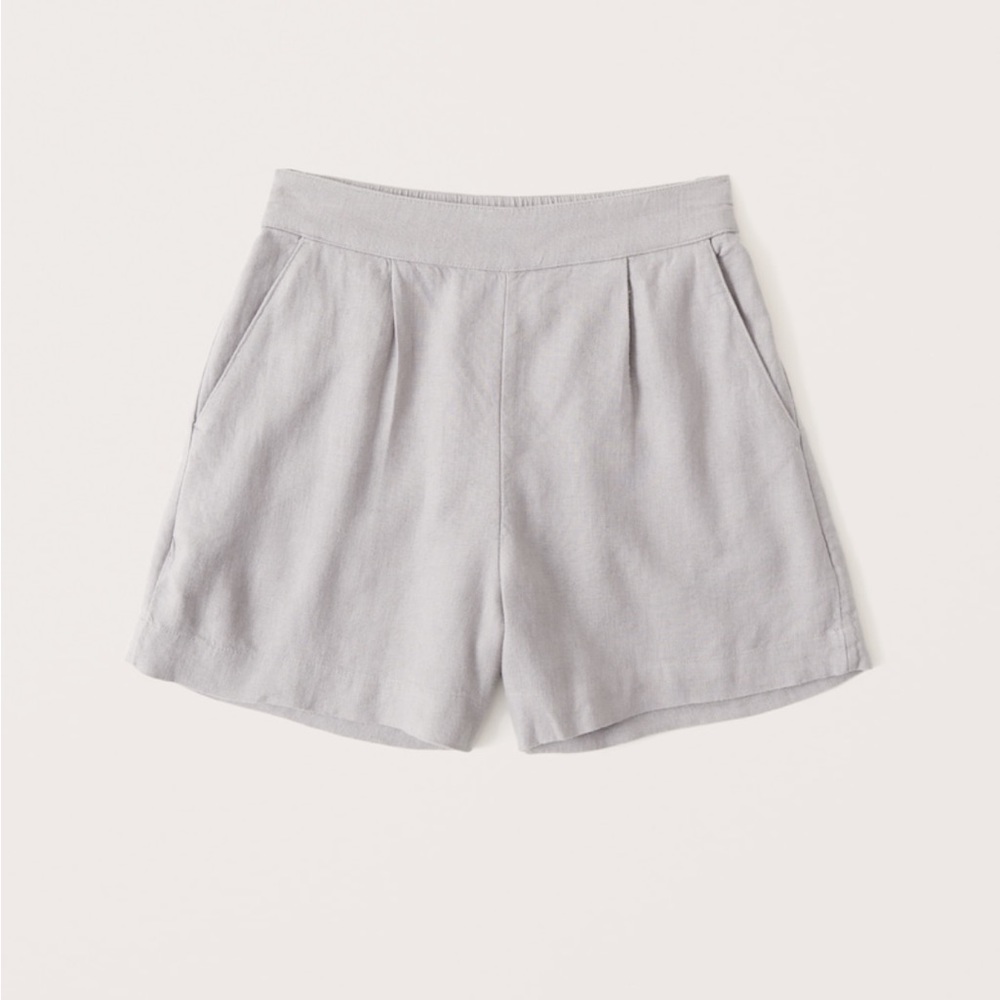 Abercrombie & Fitch Linen-Blend Pull-On Shorts